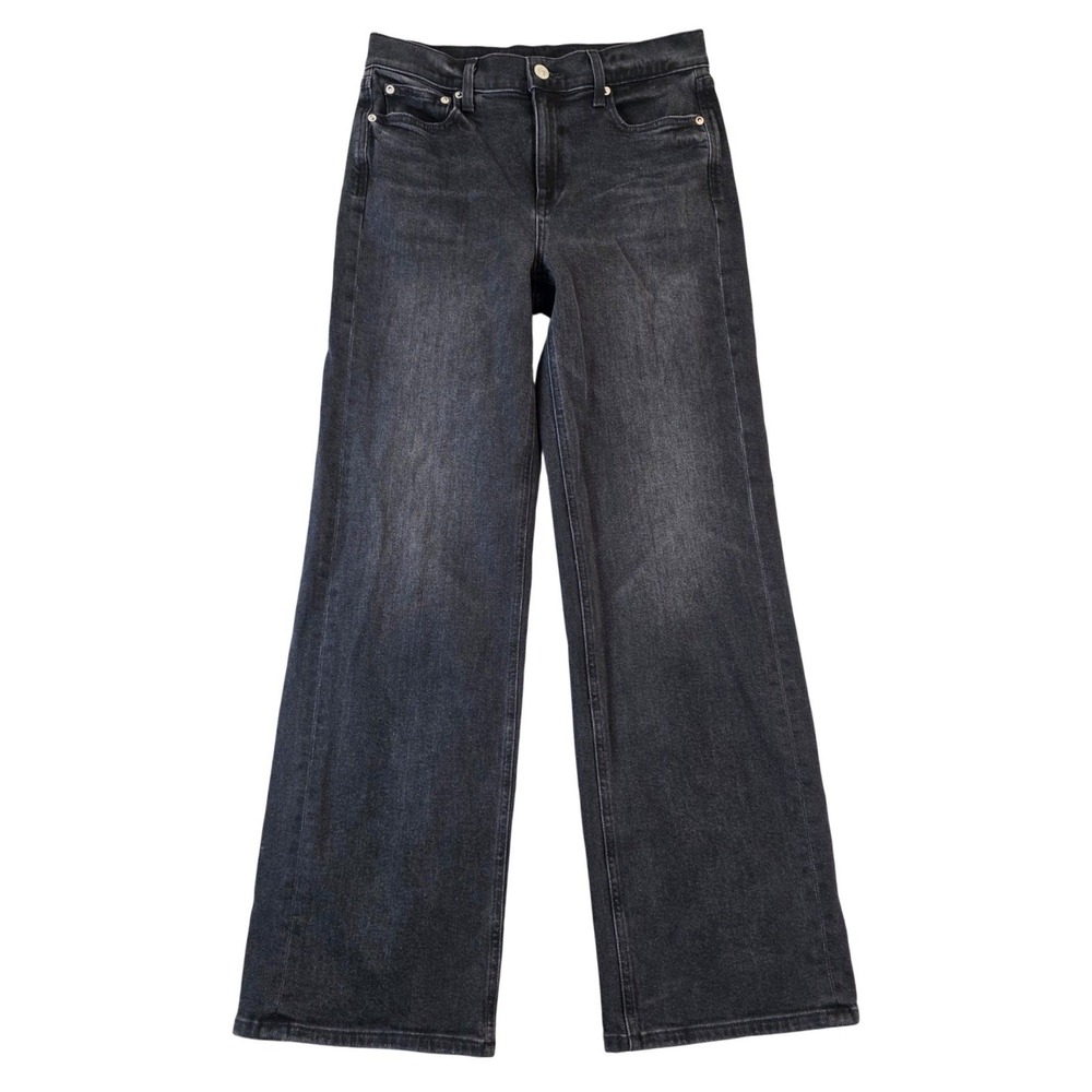 AYR The Secret Sauce Wide Leg Jeans USA Made Womens 28 High Rise Denim Blk Wash